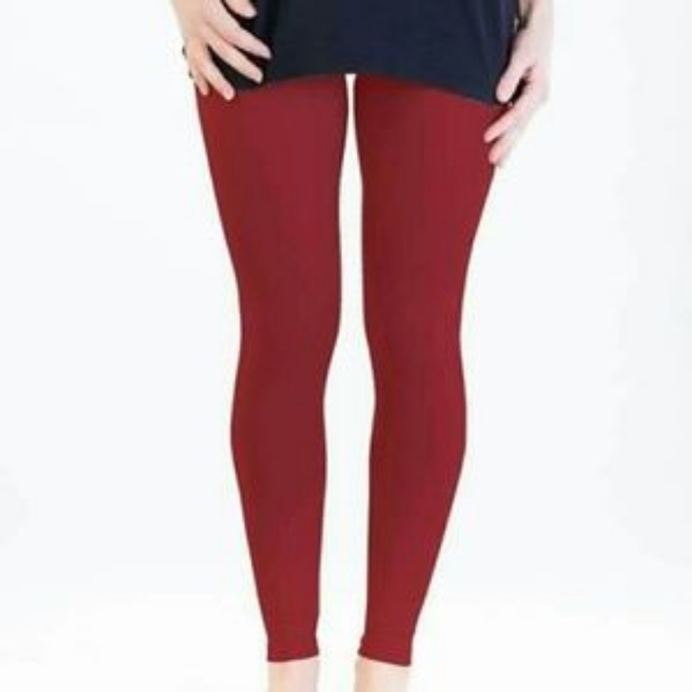 Burgandy Leggings by Agnes & Dora